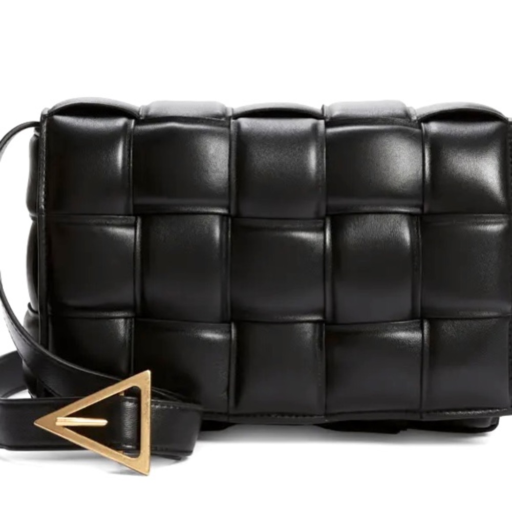 Leather Woven Crossbody Bag